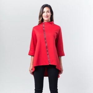Asymmetrical Red Blazer